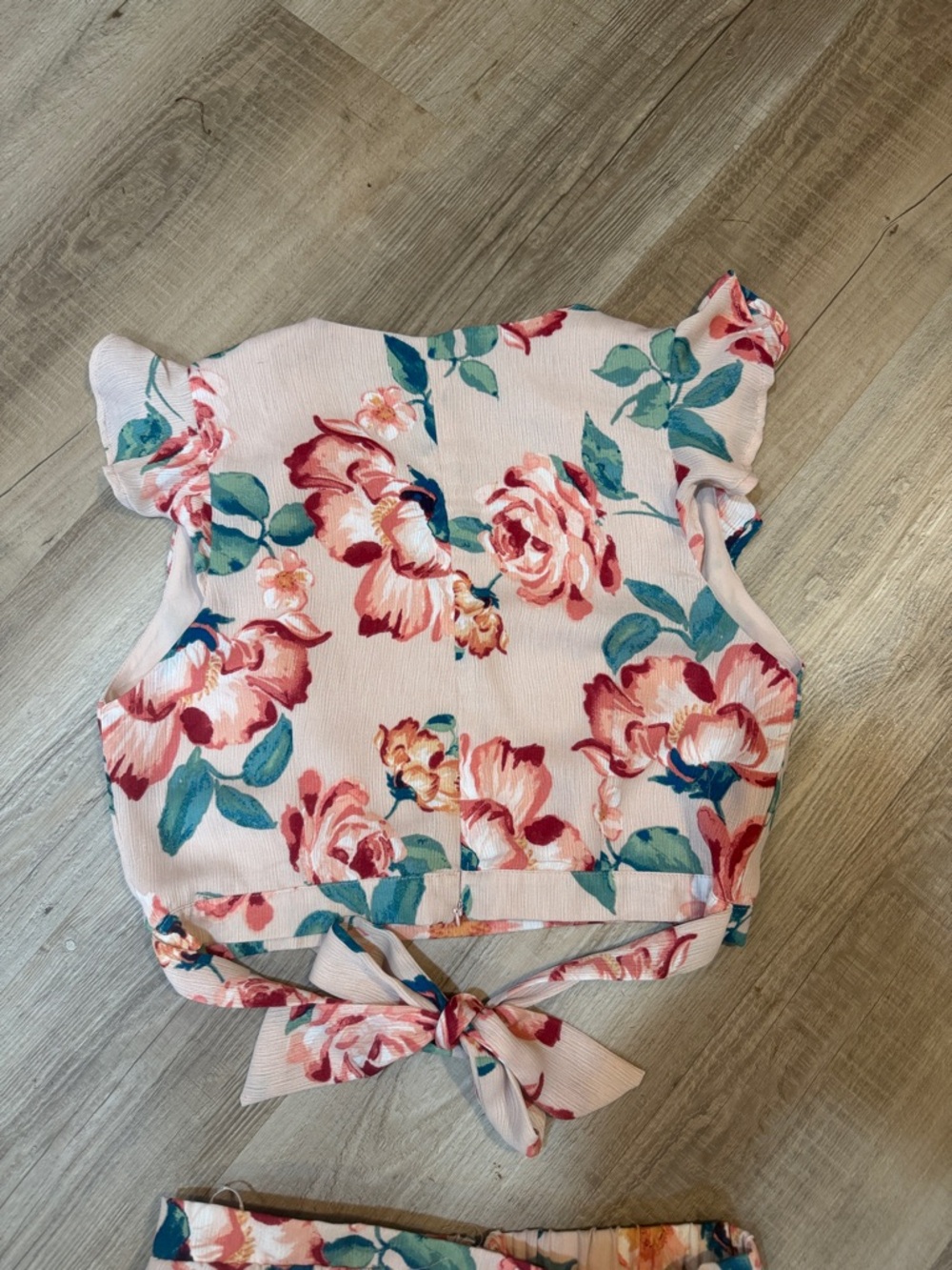 Lulu's Pink Floral Two-Piece Maxi Dress - Picture 4 of 7